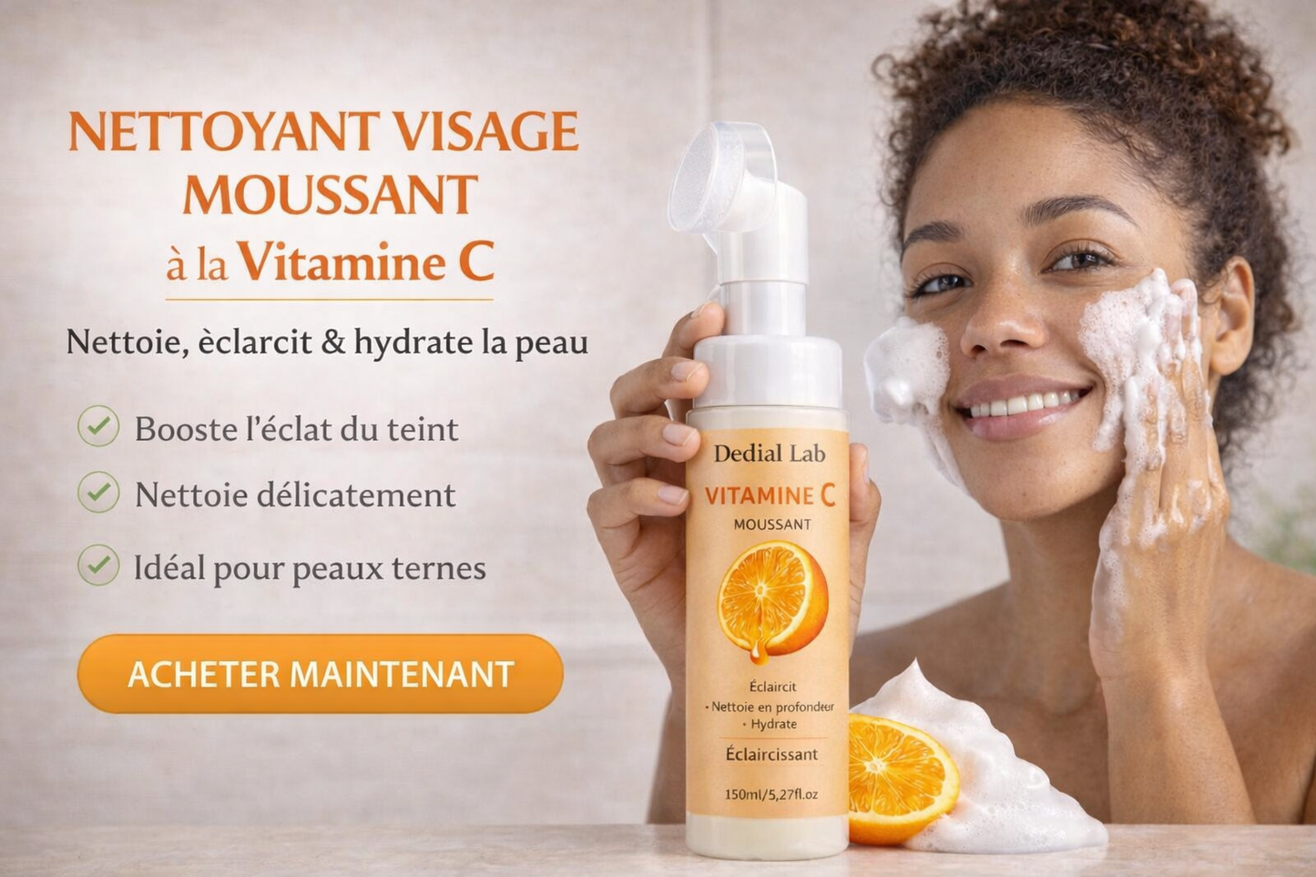 Mousse Nettoyante Vitamine C